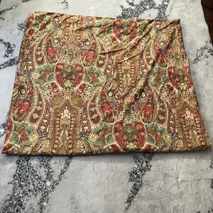 Pottery Barn Sienna Paisley Duvet Cover Warm Red King 100% Cotton